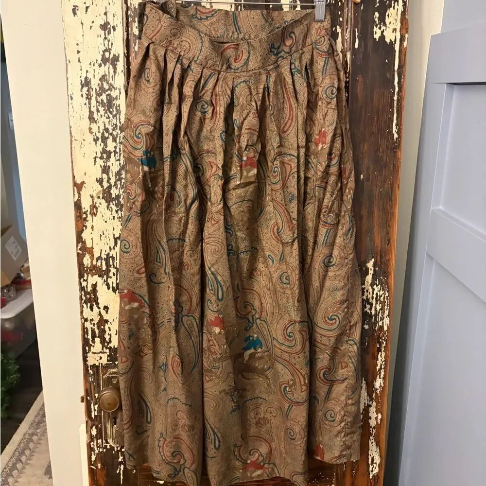 JH Collectibles Multicolor Paisley equestrian vintage A-Line Skirt 12